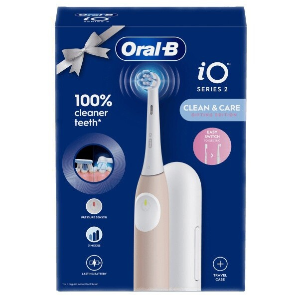 Oral-B iO2 elektrický zubní kartáček s pouzdrem Calm Pink 1 ks