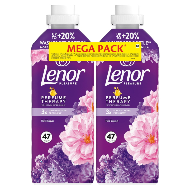 LENOR Amethyst & Flower Bouquet Aviváž 94 praní 2 x 987 ml