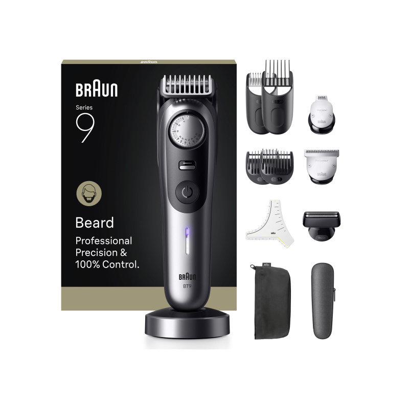 Braun Series 9 BT9560 zastřihovač vousů černo-šedý