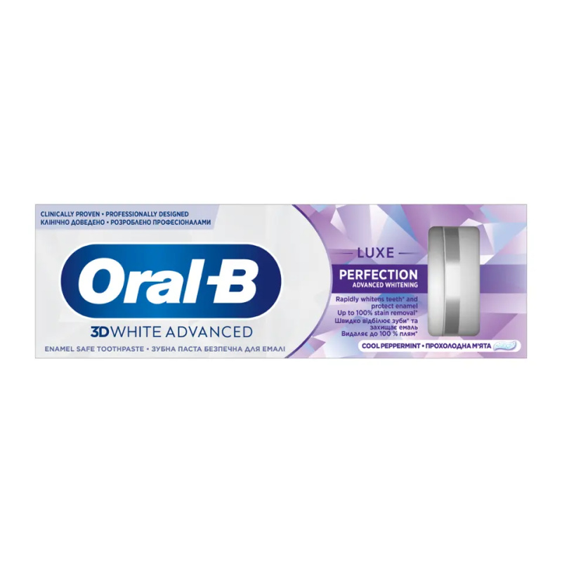 Oral B 3D White Luxe Perfection bělicí zubní pasta Cool Peppermint 75 ml