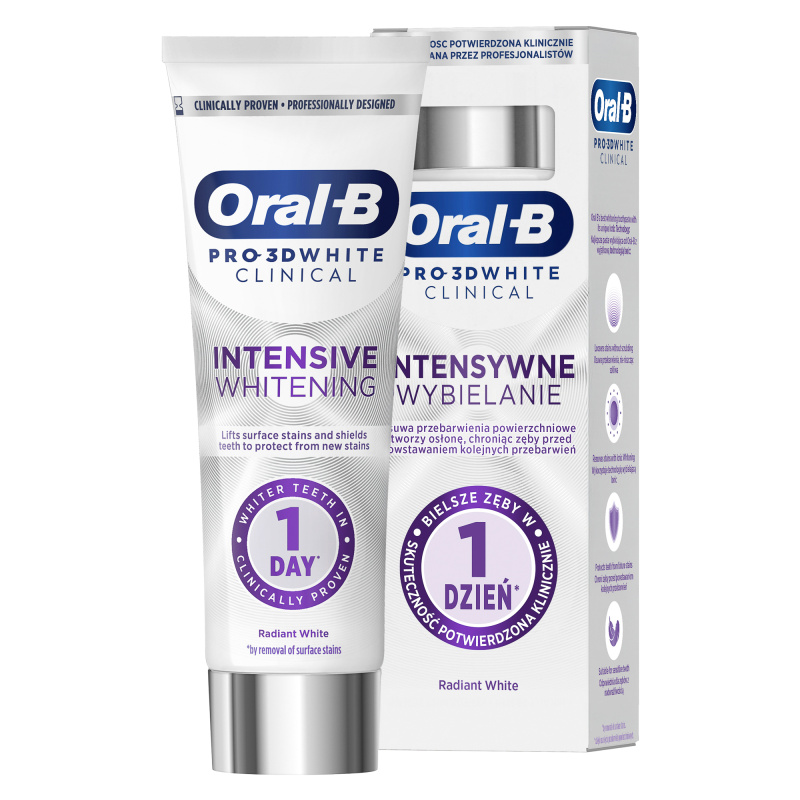 Oral B Pro-3D White Intensive Whitening intenzivní bělicí zubní pasta Radiant White 75 ml