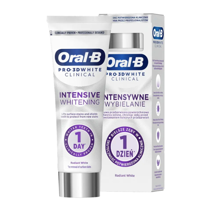 Oral B Pro-3D White Intensive Whitening intenzivní bělicí zubní pasta Radiant White 75 ml