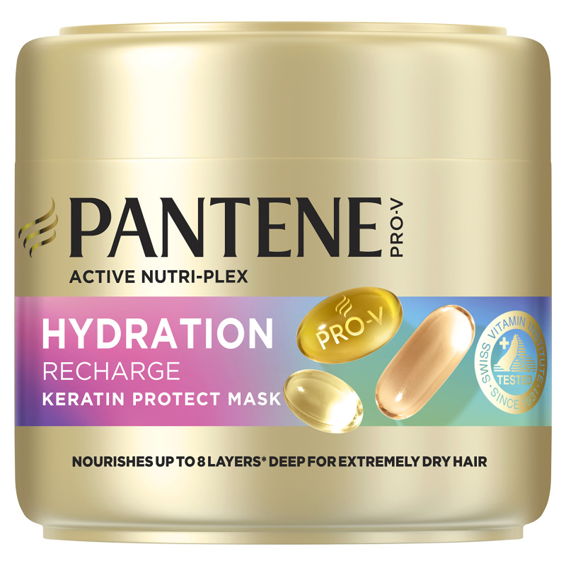 Pantene Pro-V Active Nutri Plex Hydration Recharge regenerační a hydratační maska na vlasy s keratinem 300 ml