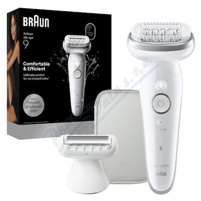 Braun Silk-épil 9 9-030 epilátor s plně flexibilní hlavou pro mokré i suché holení 1 ks