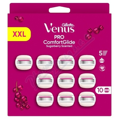 Gillette Venus PRO ComfortGlide Sugarberry náhradní břity 10 ks