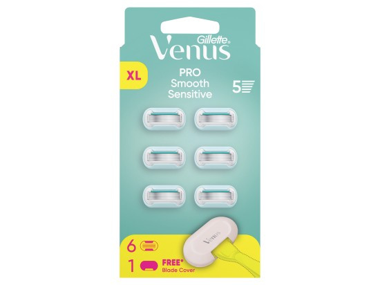 Gillette Venus PRO Smooth Sensitive náhradní břity + ochranný kryt 6 ks