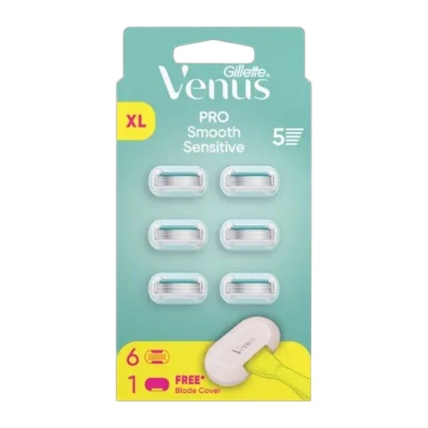 Gillette Venus PRO Smooth Sensitive náhradní břity + ochranný kryt 6 ks