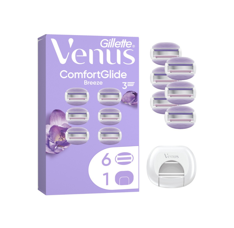 Gillette Venus ComfortGlide Breeze náhradní břity + ochranný kryt 6 ks