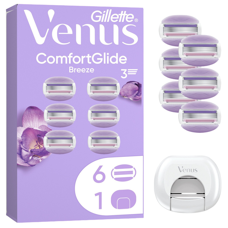 Gillette Venus ComfortGlide Breeze náhradní břity + ochranný kryt 6 ks