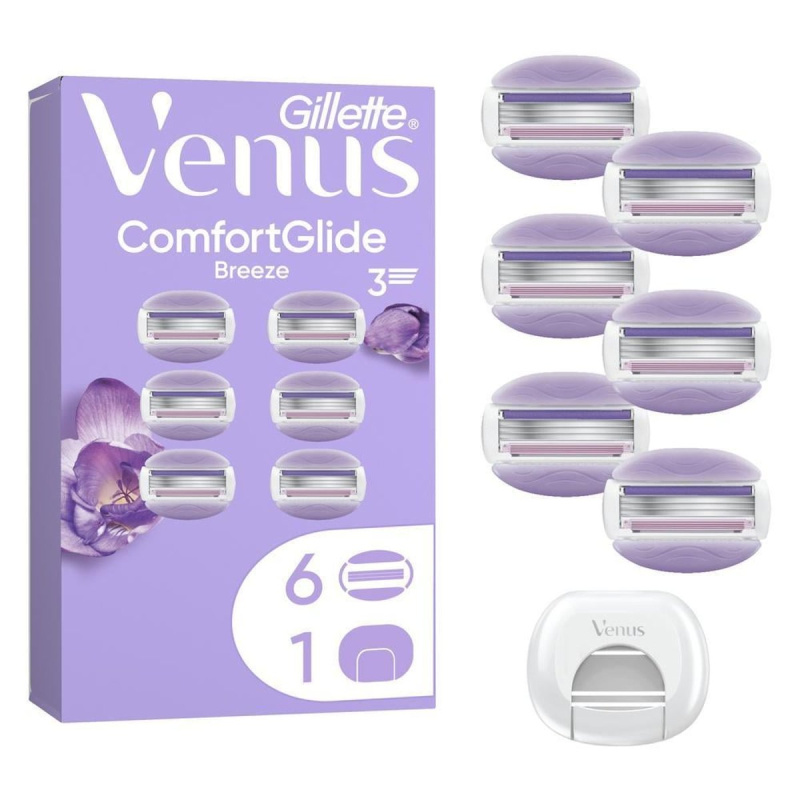 Gillette Venus ComfortGlide Breeze náhradní břity + ochranný kryt 6 ks