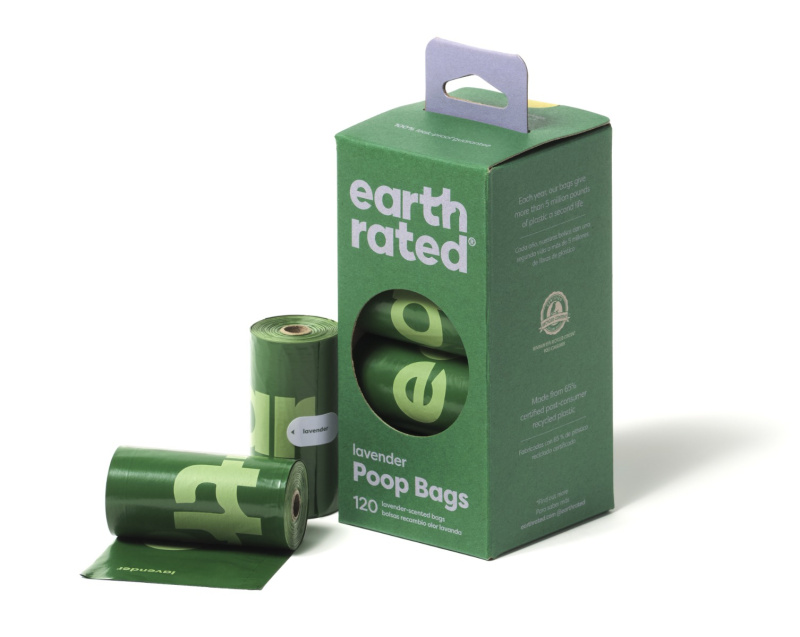 EARTH RATED Sáčky na psí exkrementy s vůní levandule 8 rolí