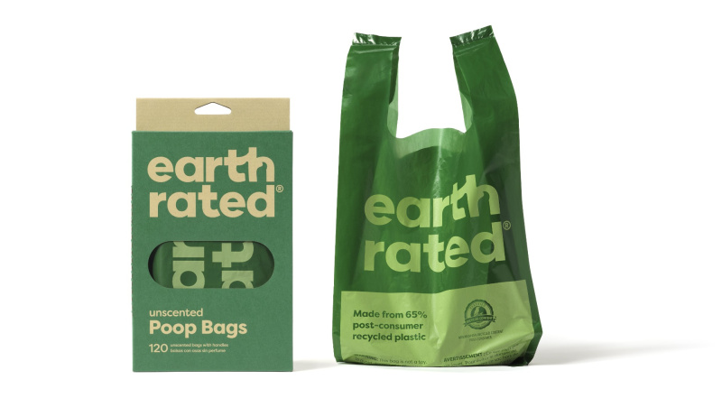 EARTH RATED Sáčky na psí exkrementy s uchy bez vůně v krabici 120 kusů