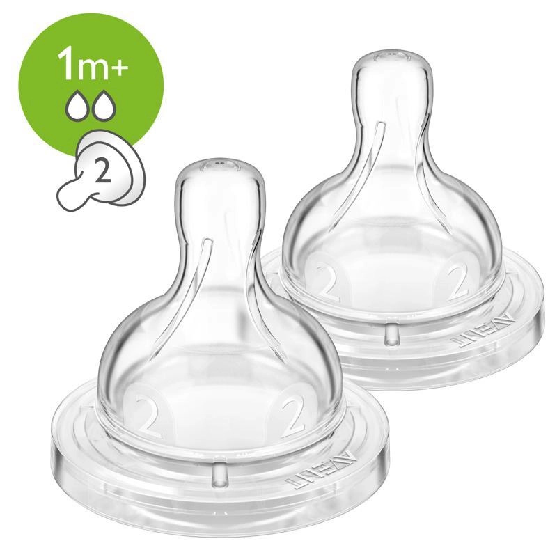 AVENT Dudlík Anti-colic/Classic+ 2 pomalý průtok 1m+, 2 ks