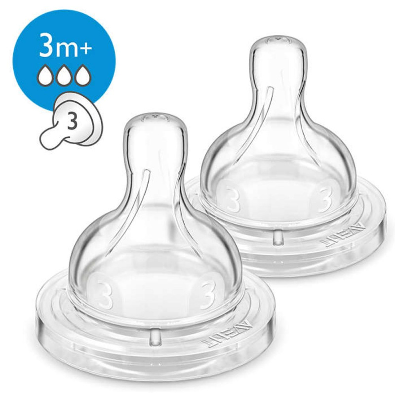Philips Avent Dudlík na láhev Anti-colic střední průtok 3m+ 2 ks
