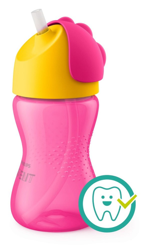 AVENT Hrneček s ohebným brčkem 300 ml Bendy dívka
