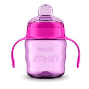 AVENT Hrneček pro první doušky Classic 200 ml s držadly dívka