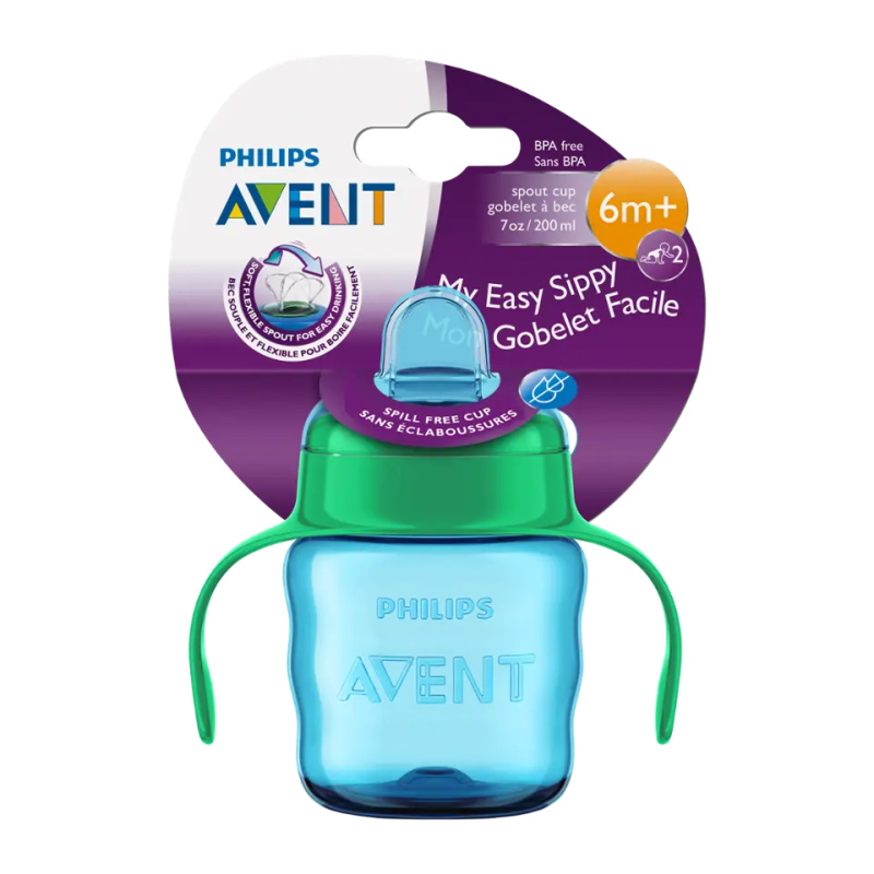 AVENT Hrneček pro první doušky Classic 200 ml s držadly chlapec