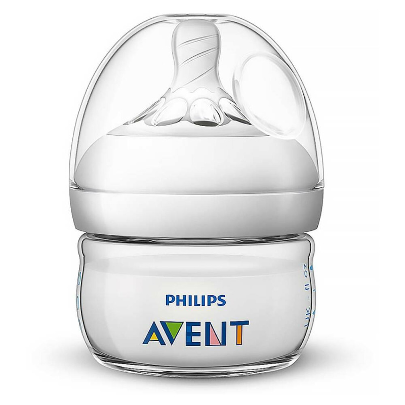 Philips Avent Natural SCF039/17 kojenecká láhev First Flow, 0 m 60 ml