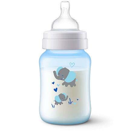 AVENT Lahev Anti-colic 260 ml, 1 ks modrá slon