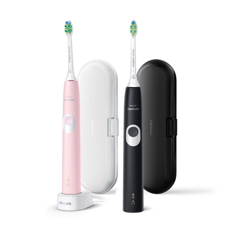 Philips Sonicare 4300 HX6800/35 sonický elektrický zubní kartáček, 2 těla Black and Pink 1 ks