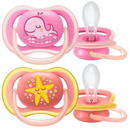 AVENT Šidítko Ultra air Pastel 6-18 m dívka, 2ks