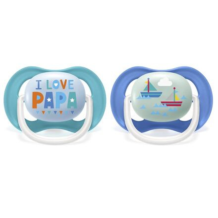 AVENT Šidítko Ultra air Text 6-18 m chlapec, 2ks