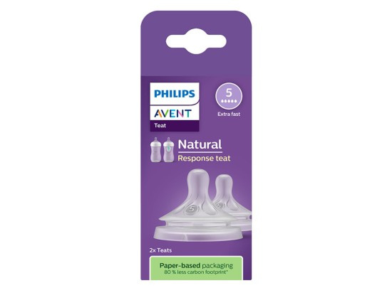 Philips AVENT Savička Natural Response 5 rychlý průtok 6m+, 2 ks