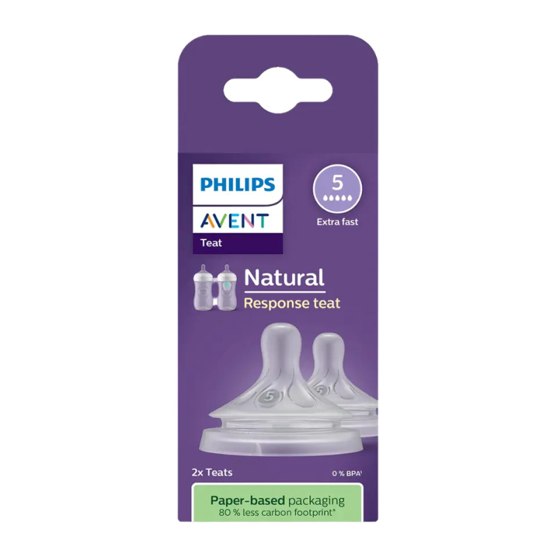 Philips AVENT Savička Natural Response 5 rychlý průtok 6m+, 2 ks