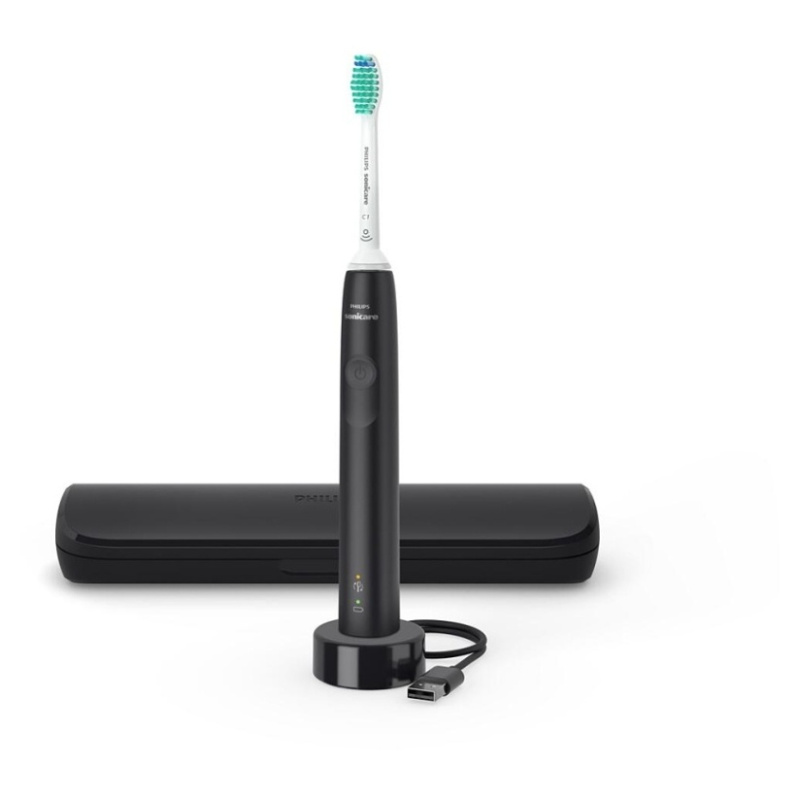Philips Sonicare 3100 HX3673/14 sonický elektrický zubní kartáček Black 1 ks