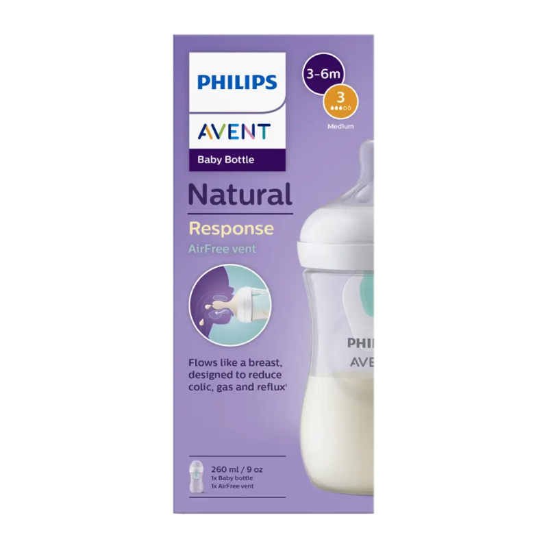 Philips AVENT Láhev Natural Response s ventilem AirFree 260 ml, 1m+