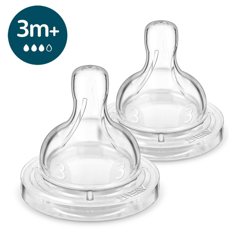 Philips Avent Anti-colic SCY763/02 savička na láhev anti-colic 3 m+ Medium Flow 2 ks