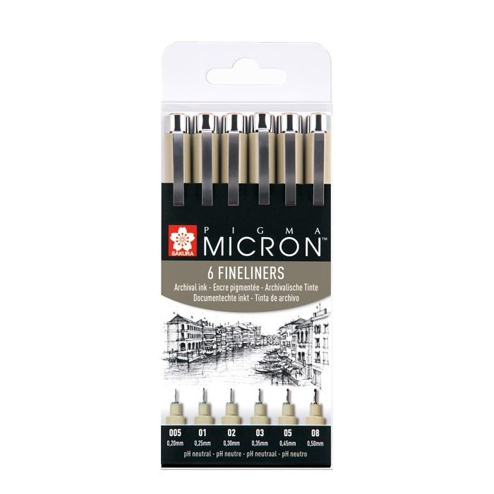 Fixy Pigma Micron sada (6ks)