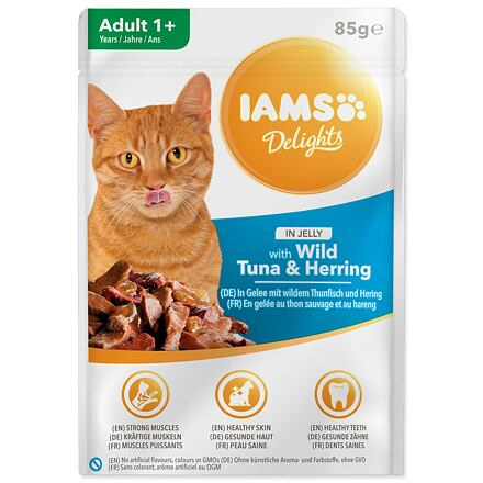 Kapsička IAMS Delights tuňák a sleď v želé 85 g