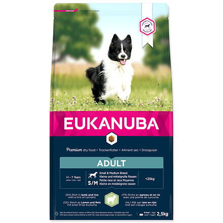 Eukanuba Adult Small & Medium Lamb & Rice 2,3 kg