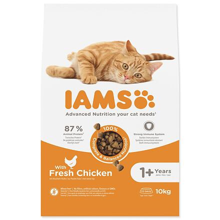 IAMS for Vitality Adult Cat Food with Fresh Chicken 10 kg