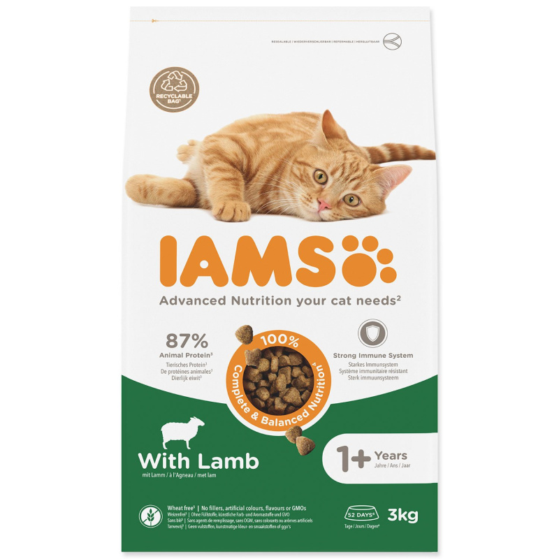 Krmivo IAMS Cat Adult Lamb 3 kg