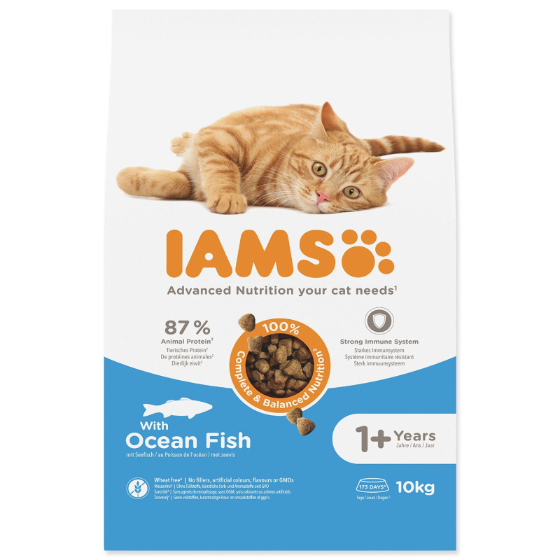 IAMS for Vitality Adult Cat Food with Ocean Fish 10 kg