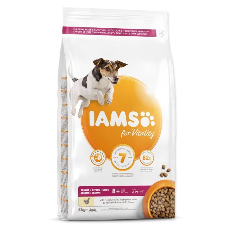 IAMS Dog Senior Small & Medium Chicken 12 kg