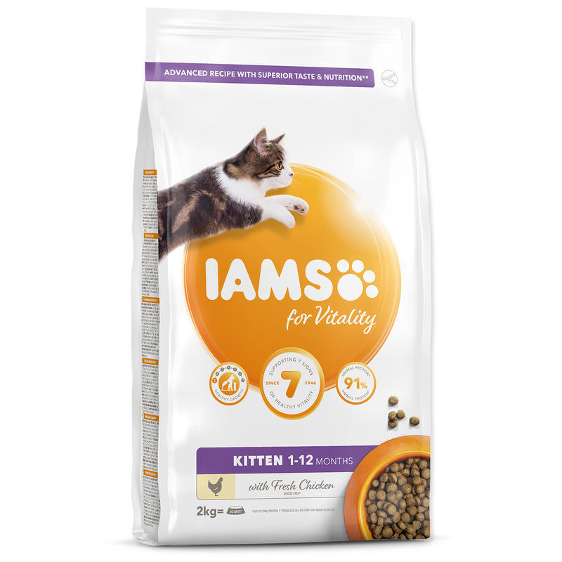 IAMS for Vitality Kitten Food with Fresh Chicken 2 kg