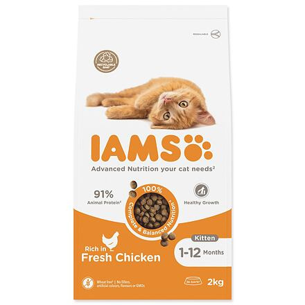 IAMS for Vitality Kitten Food with Fresh Chicken 2 kg