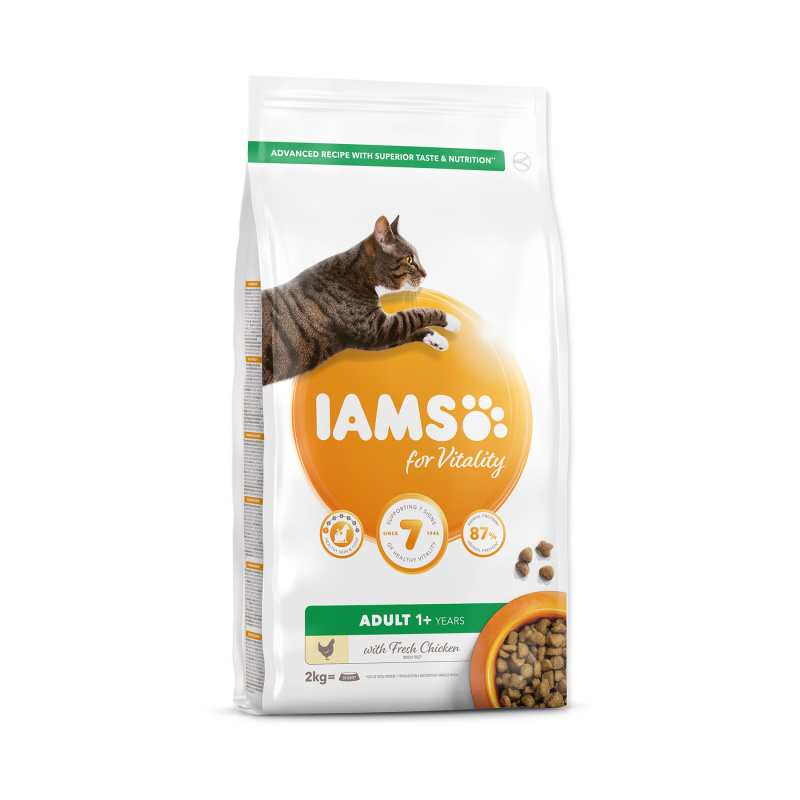 IAMS for Vitality Adult Cat Food with Fresh Chicken 2 kg
