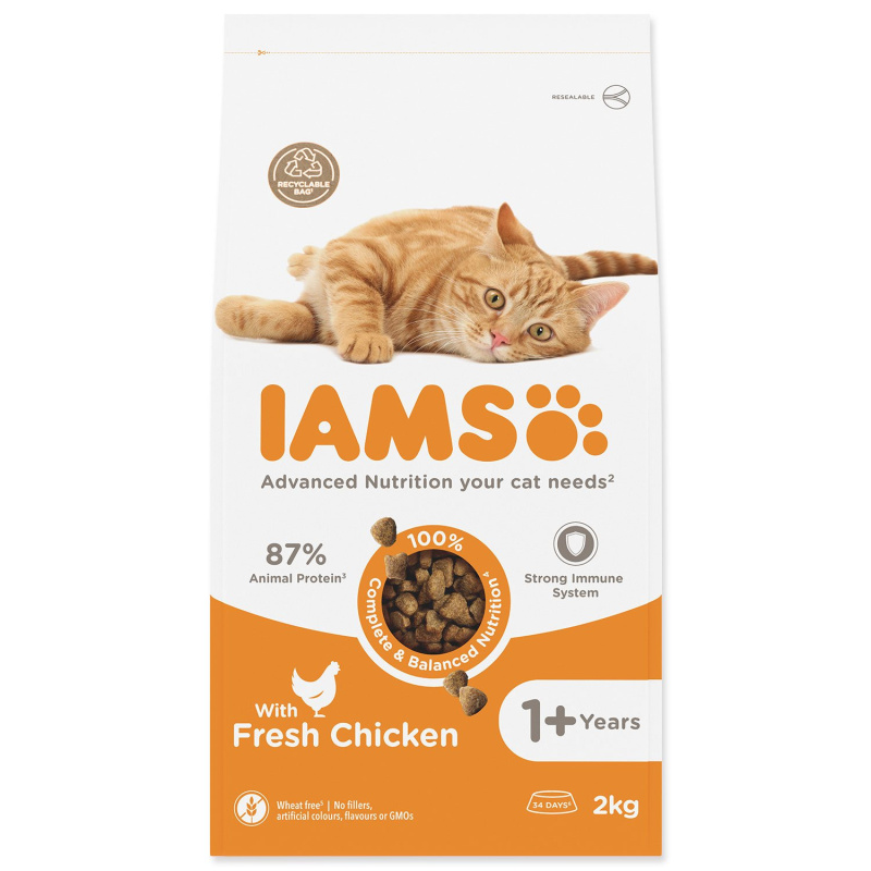 IAMS for Vitality Adult Cat Food with Fresh Chicken 2 kg