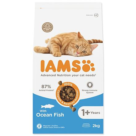 IAMS for Vitality Adult Cat Food with Ocean Fish 2 kg