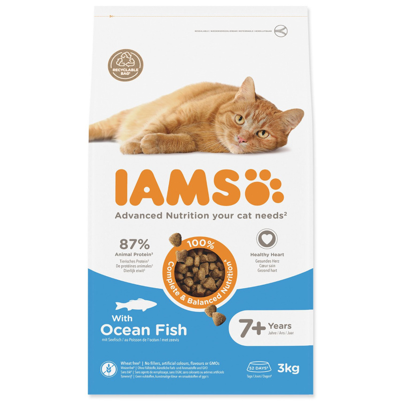 Krmivo IAMS Cat Senior Ocean Fish 3 kg