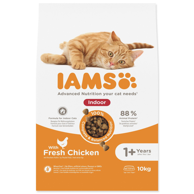 IAMS for Vitality Indoor Cat Food with Fresh Chicken 10kg