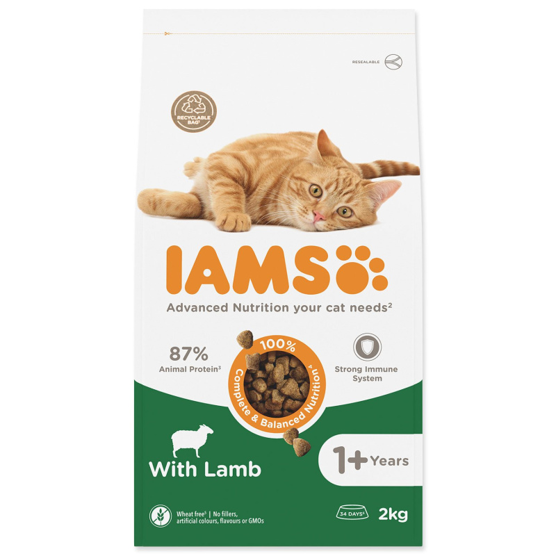 IAMS for Vitality Adult Cat Food with Lamb 2 kg