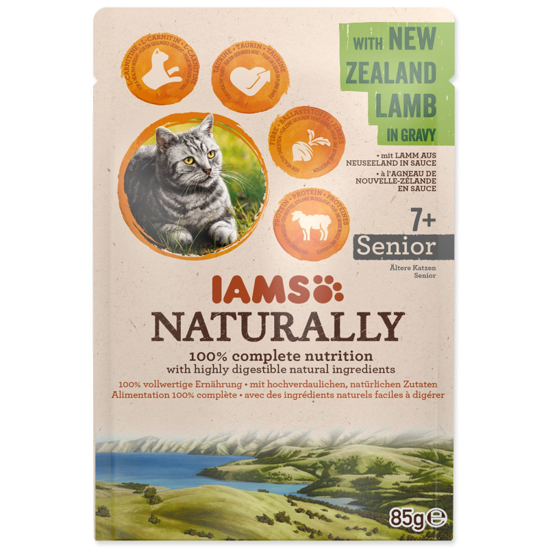 Kapsička IAMS Naturally Senior jehněčí v omáčce 85 g