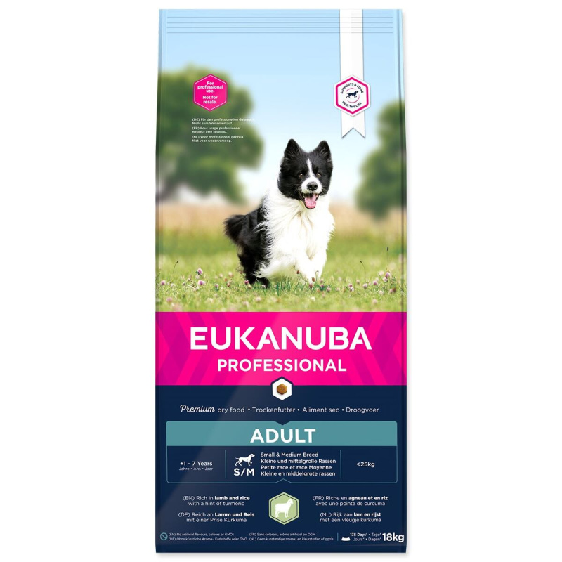 Krmivo EUKANUBA Adult Small & Medium Lamb 18kg