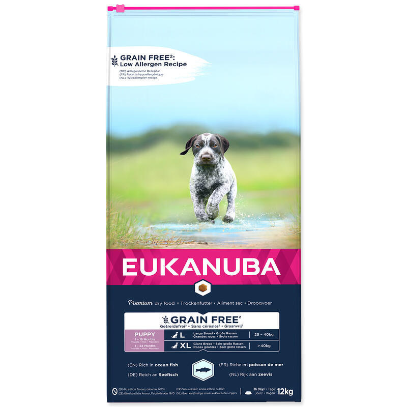 EUKANUBA Puppy & Junior Large & Giant Breed Grain Free Ocean Fish 12 kg