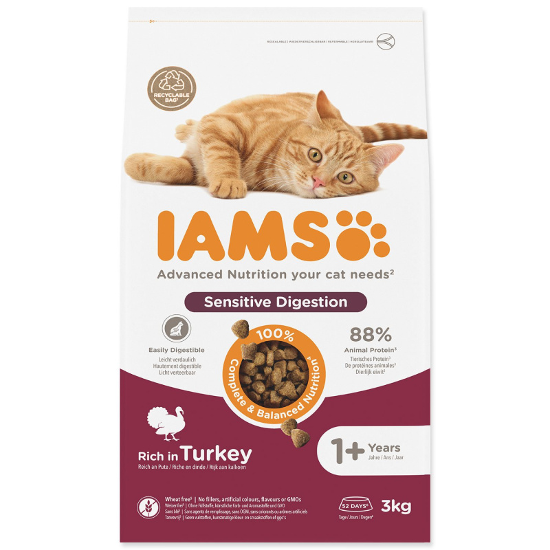Krmivo IAMS Cat Adult Turkey 3 kg